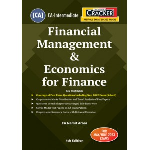 Taxmann's Cracker on Financial Management & Economics for Finance for CA Inter May 2023  Exam [New Syllabus] by CA. Namit Arora